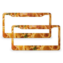 Spaghetti License Plate Frame Aluminum 2-Pack