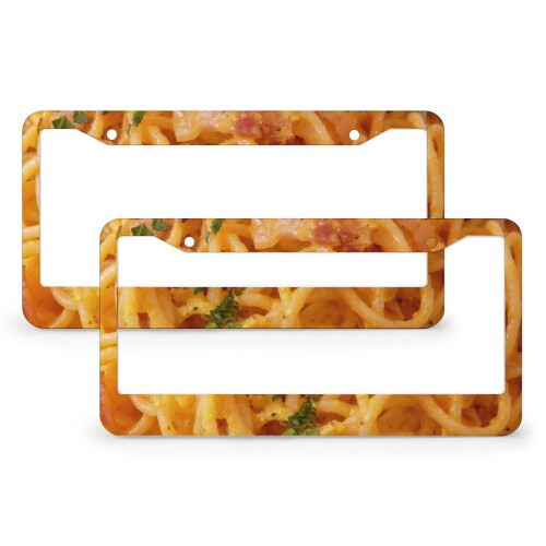 Spaghetti License Plate Frame Aluminum 2-Pack