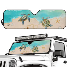 Beach Turtle Windshield Sun Shade for Jeep Wrangler and