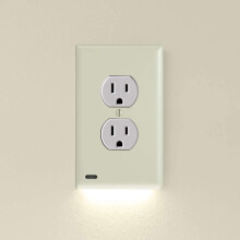 GuideLight 2 LED Night Light Wall Plate Auto Sensor Almond