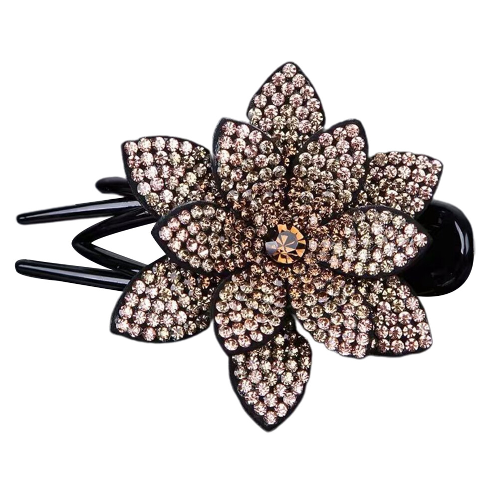 Xinwanna Anti-slip Hair Clip Rhinestone Flower Design