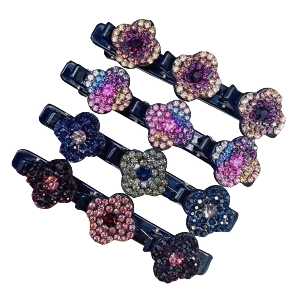 Xinwanna girl hair clips rhinestone flower 4 pcs