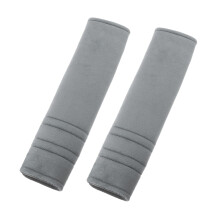 Microfiber Car Seatbelt Pad Covers Gray 2 pcs 27x6.5 cm