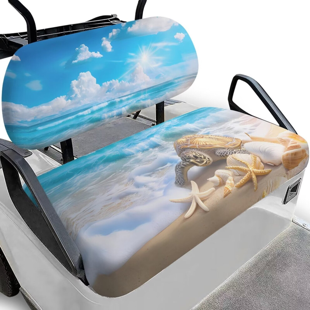Golf Cart Seat Covers Sea Turtle Universal Fit For 2 Blue 9180333419173