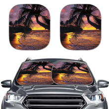 Foldable Palm Tree Car Sun Shade 2-Piece