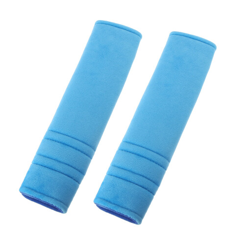 Microfiber Car Seatbelt Pad Covers Blue 27x6.5 cm 2 pcs