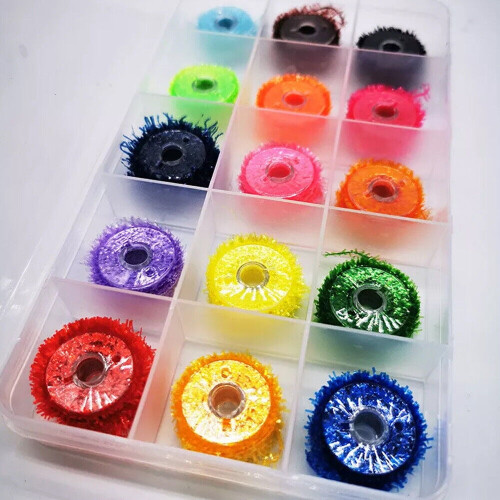 Fly Tying Materials Crystal Flash Tinsel Chenille Thread