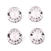 Rotary Knobs Transparent Acrylic Guitar Parts 4 Pcs