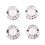 Rotary Knobs Transparent Acrylic Guitar Parts 4 Pcs 1