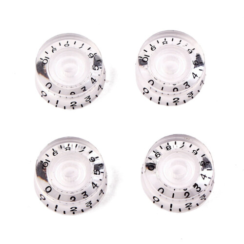 Rotary Knobs Transparent Acrylic Guitar Parts 4 Pcs