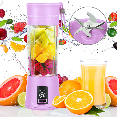 Portable Juicer Cup 380ml USB Rechargeable Mini Blender