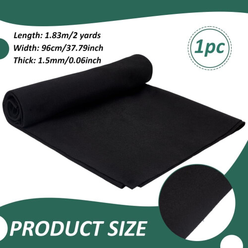 Black Felt Fabric 37.8 Inch Wide 2 Yards 1