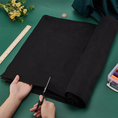 Black Felt Fabric 37.8 Inch Wide 2 Yards 2