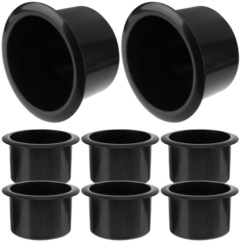 BESTONZON Plastic Sofa Cup Holder Insert 8 pcs Black