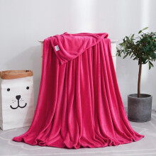 Coral Orange Throw Blanket French Fleece 50x60 inches