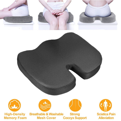 Memory Foam Seat Cushion Orthopedic 1 Piece