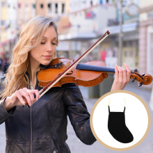Black Velvet Chin Rest Pad for Violin 1 Pack