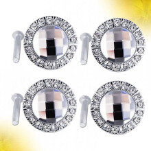 Crystal Drawer Handles White Modern Knob 2 pcs