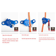 CAMNAL Safety Climbing Protective Ascender 220LB Climbing Protective Device Rope Grip Outdoor Climbing Rigging 8-13MM Rope,