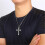 Men's Cross Pendant Necklace Chain 1