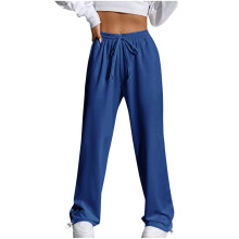 Women's Straight Wide Leg Jogger Pants with Elastic Waist