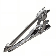 Grey Tie Clips for Men Gold Plated 1 Piece