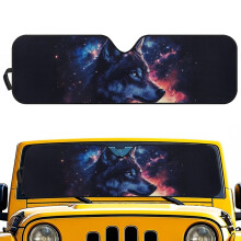 Windshield Sun Shade for Wrangler JK/JKU/TJ Galaxy Wolf