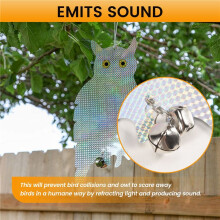 2PCS Owl Bird Repellent Bird Deterrent Hanging Device Effectively Keep Birds Away Scare Away Birds Garden Supplies