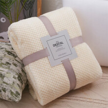 Flannel Sherpa Blanket Beige 47.24 x 78.74 inches