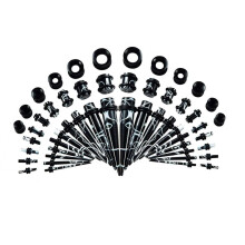 Ear Stretching Kit Acrylic Tapers and Plugs 50 Pieces
