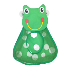 Kids Bath Toys Organizer Mesh Caddy with Suction Cups Frog