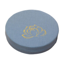 Round Yoga Meditation Cushion Blue 16 inch 6 cm