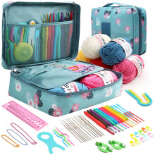 Crochet Hooks Kit Ergonomic Handles 59 Pieces