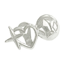 Punk Tooth Grill Unisex Vintage Hollow Heart Star Silver