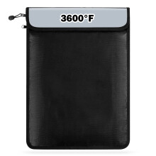 Fireproof Waterproof Document Bag Black 38x28x1.5 cm