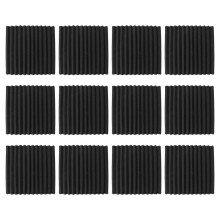 12 Pack Self-Adhesive Acoustic Panels, Sound Proof Foam Panels, High Density Soundproofing Wall Panels for Home(Black)