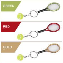 6Pcs Tennis Racket Keychain Pendant Bag Accessories for Bag Sport Advertisement Fans Souvenirs Key Ring