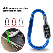 Bicycle Anti-theft D-Shaped Aluminum Alloy Password Padlock