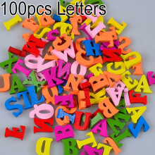 Wooden Flatback Letters and Numbers 100 pcs