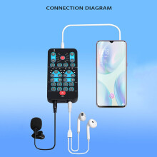 Universal Sound Changer Computer Voice Device Sound Card for Mobile Phone Tablet  Game Lavalier Microphone