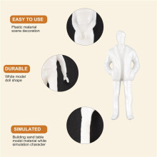 1:50 White Figures Architectural Model Human Scale HO Model Plastic Peoples,10 Pieces
