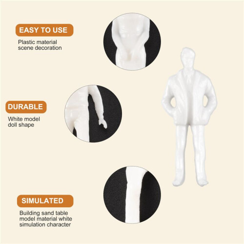 1:50 White Figures Architectural Model Human Scale HO Model Plastic Peoples,10 Pieces