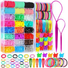 Hair Accessories Set Colorful Rubber Bands Cotton Hair Ties