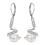 Leverback Pearl Earrings White Gold Plated with CZ Silver 1