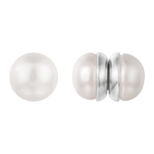 Small Imitation Pearl Earrings Silver Non-Pierced Jewelry