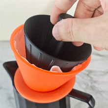 Origami Cone Design Coffee Filter Cup Reusable Hand Brewed Coffee Dripper Strainer with 185mm Filter Paper A