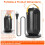Portable PTC Ceramic Space Heater 1200W with Oscillation 2