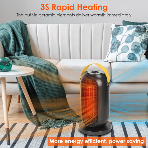Portable PTC Ceramic Space Heater 1200W with Oscillation 2