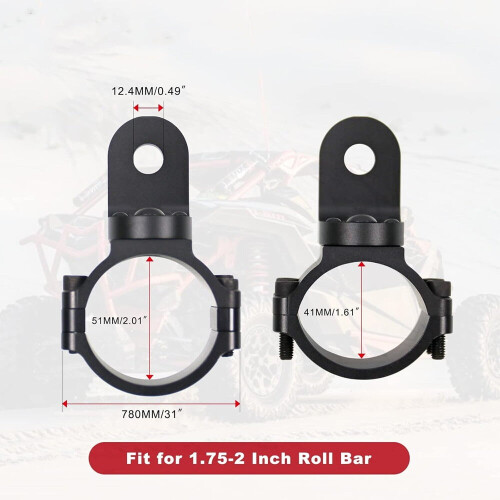 UTV Adjustable Whip Mount Flag Mount 1.75-2 inch for Can-Am 2