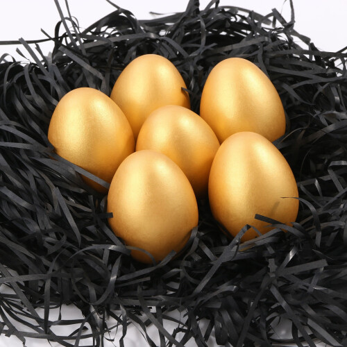 Wooden Simulation Easter Eggs 2.3 Inch Solid 5 pcs 1